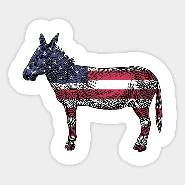 US Elections Democrats Symbol Sticker by Sanu Designs